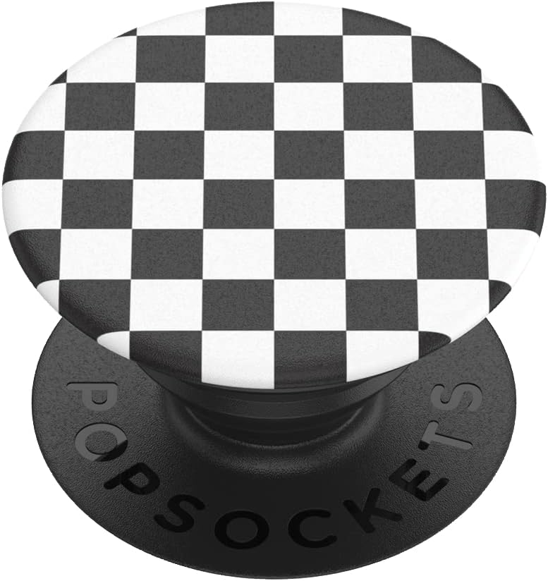 PopSockets PopTop (Top only. Base Sold Separately) Swappable Top Phone Grip Base - Checker Black PopTop