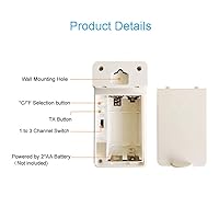 Vista 4 de SMARTRO Sensor remoto inalámbrico para interior y exterior termómetro reemplazo para reloj de proyección SC31B