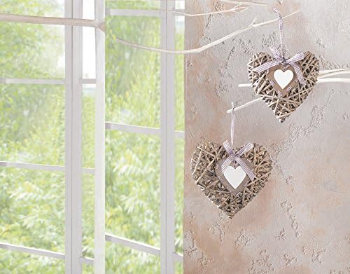 Decorative Hanging Willow Heart, Set of 2