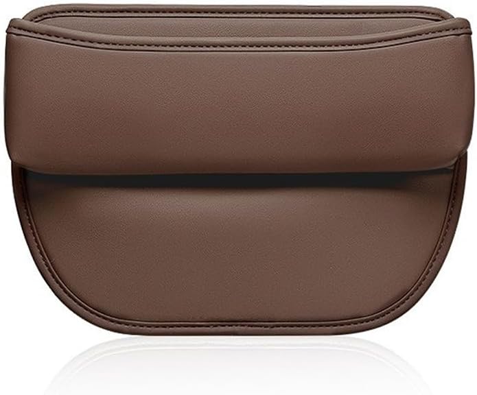 Car Seat Gap Filler for Mercedes Benz GLC 200 200d 220d 260 300 300d 300e 300de 400d - Classic PU Leather Tan/Brown Car Organizer