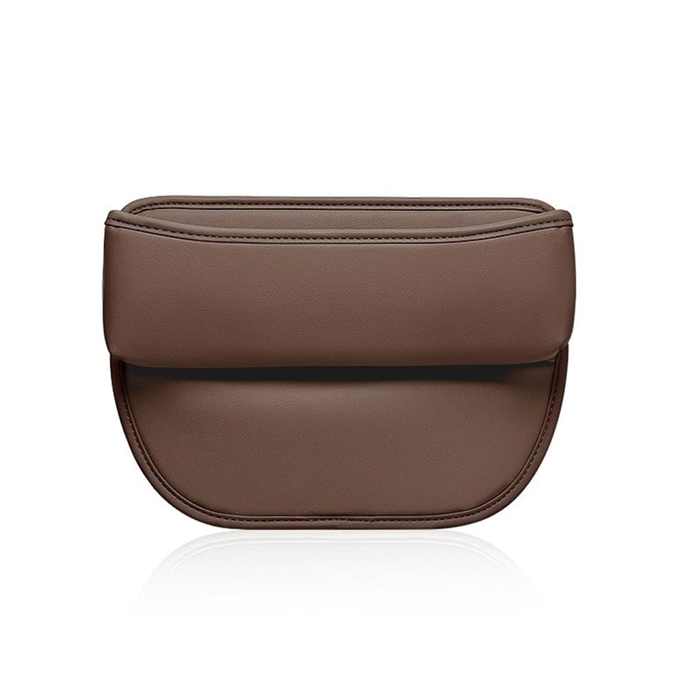 Car Seat Gap Filler for Mercedes Benz GLC 200 200d 220d 260 300 300d 300e 300de 400d - Classic PU Leather Tan/Brown Car Organizer
