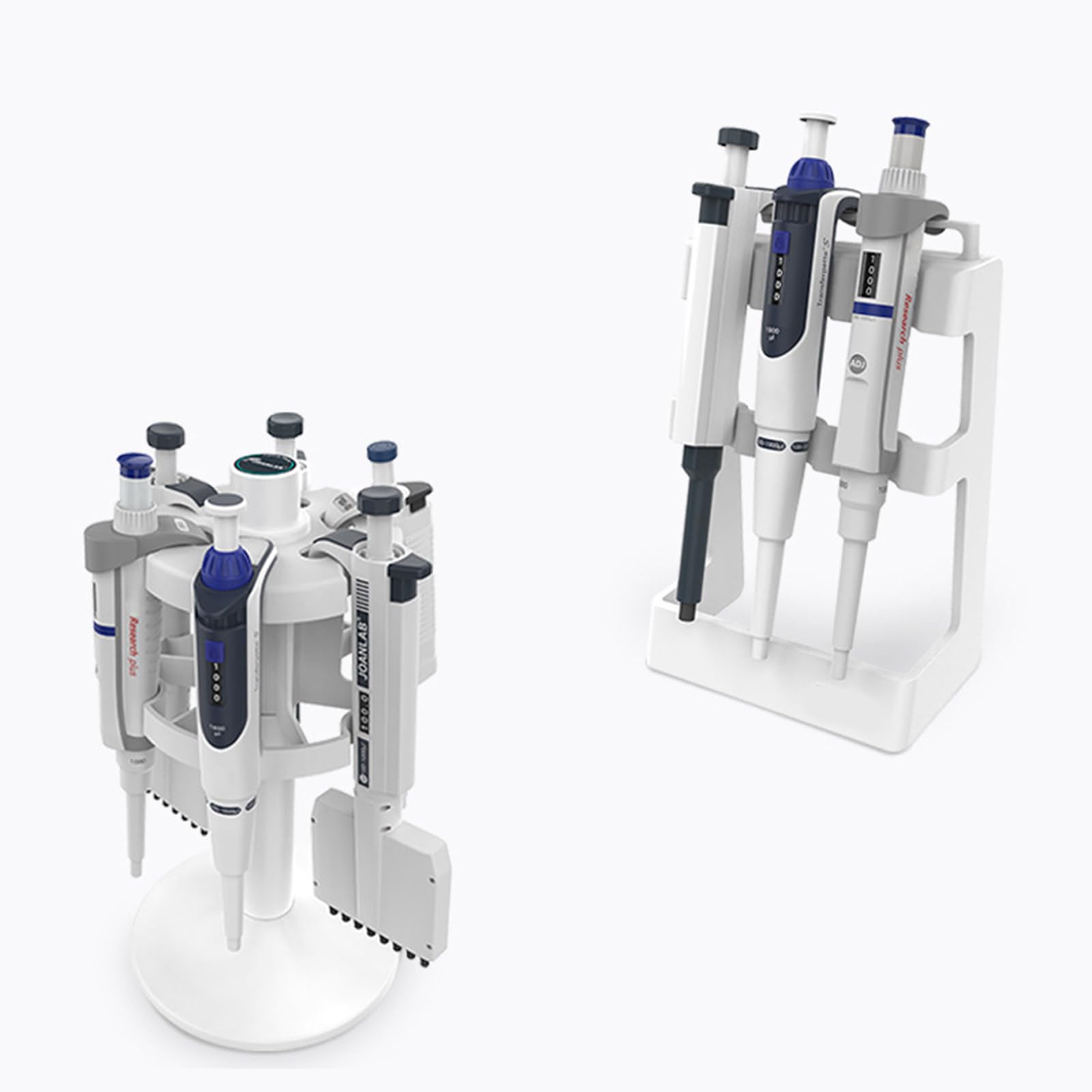 Soporte de pipeta de laboratorio para 3 a 9 pipetas, soporte giratorio para pipetas de laboratorio, estante de almacenamiento ajustable