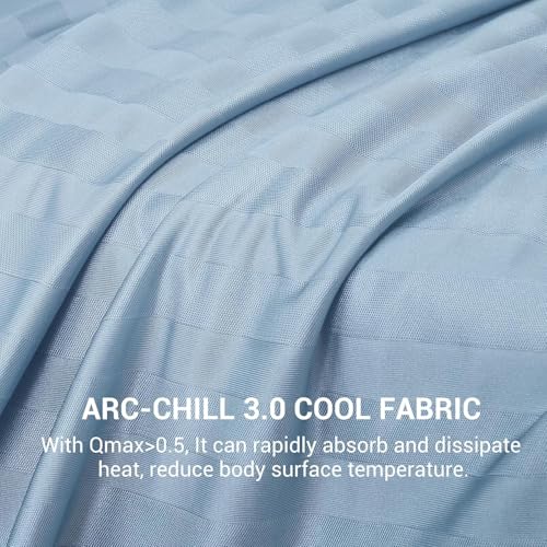 Image of Elegear Double-Sided Cooling Blanket for Hot Sleepers, Queen, Arc-Chill 3.0 | Q-Max>0.5 Cooling Fabric, Absorbs Heat to Keep Body Cool, Breathable Summer Blankets for Night Sweats & Menopause, 79 inchx86 inch
