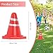 equlup 50Pcs Mini Traffic Cone, 40x39mm/1.6x1.5in Red Plastic Miniature Cones Football Soccer Agility Training Equipment for RC Car Racing