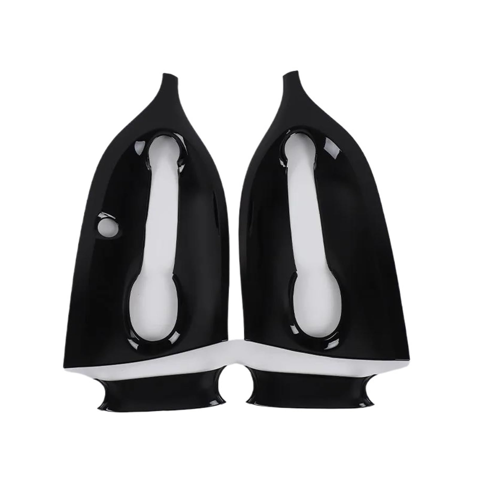 Mtvtfecewg Style B Glossy Black Car Door Handle Outer Bowls Trim Protective Cover For Smart 453 For Fortwo For Forfour 2016-2021 (Style B Glossy Black)