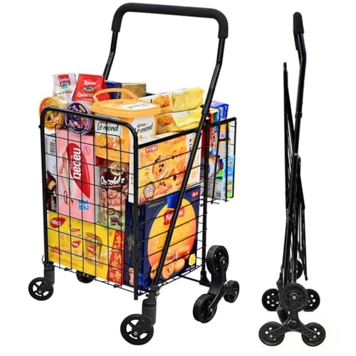 Kiffler Grocery Shopping Cart with 360° Rolling Swivel...