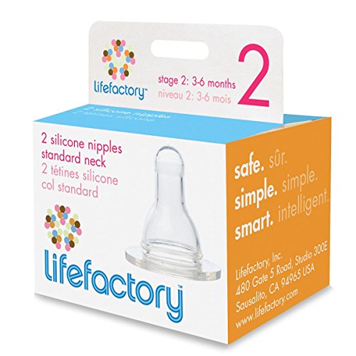 Lifefactory - Vented Silicone Nipples (Stage 2)
