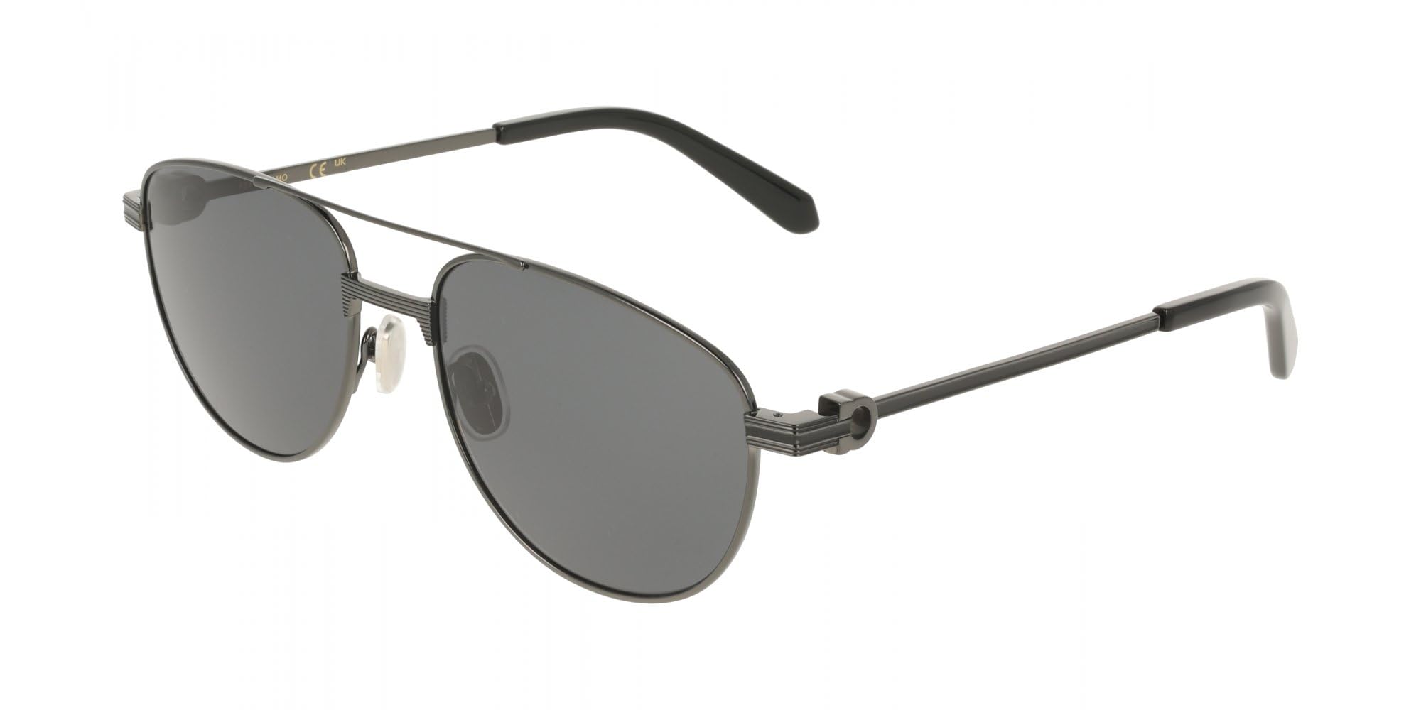 Occhiali da Sole Ferragamo SF345S Dark ruthenium/grey 56/18/145 Uomo