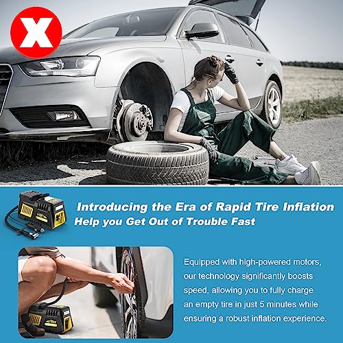 Fbk Portable Tire Inflator Digital Air Compressor 12V Dc Tire Air Pump Car Accessories With Auto Shut-Off Function thumb #1