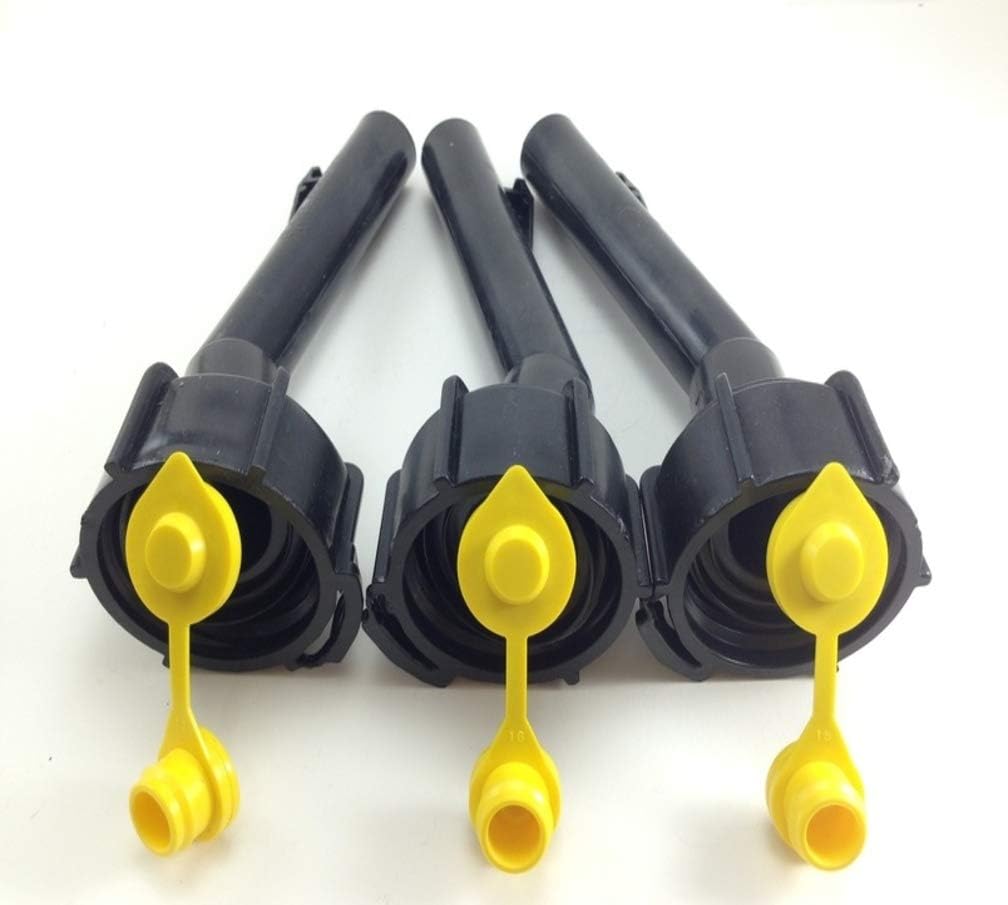 3 Fuel Gas Can Jug Spouts Nozzles, Rings & 3 Vents for