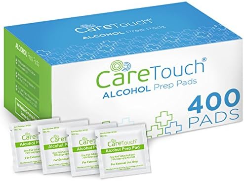 Care Touch Sterile Alcohol Prep Pads, Medium 2-Ply - 400 Alcohol Wipes (CTAP400-VC)