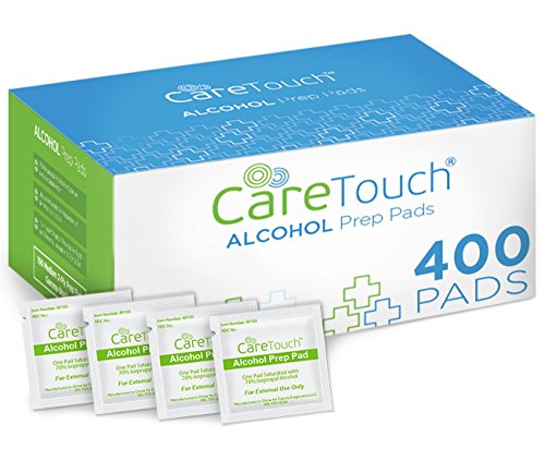 Care Touch Sterile Alcohol Prep Pads, Medium 2-Ply - 400 Alcohol Wipes (CTAP400-VC)