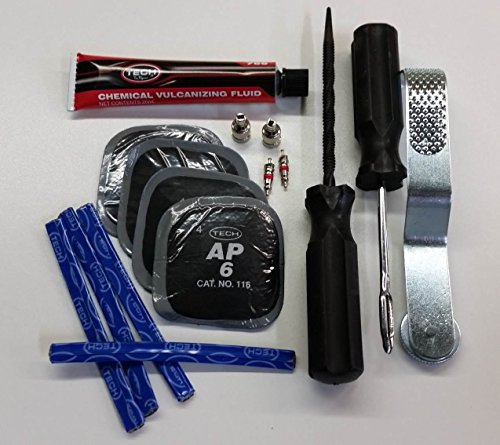 BestRest CyclePump Motorcycle Tire Repair Kit - for Tubed and Tubeless Tires