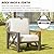 NATURAL EXPRESSIONS Patio Furniture Sets, 4 Pieces Outdoor Furniture Modern Metal Patio Sectional Sofa Conversation Set,2 Motion Rocking Chairs,6.5" Olefin Cushions for Yard,Porch,Poolside