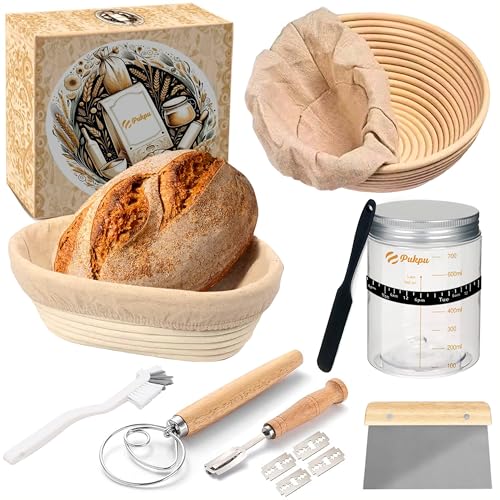 PUKPU Kit para Hacer Pan Masa Madre de 8 Piezas - Incluye 2