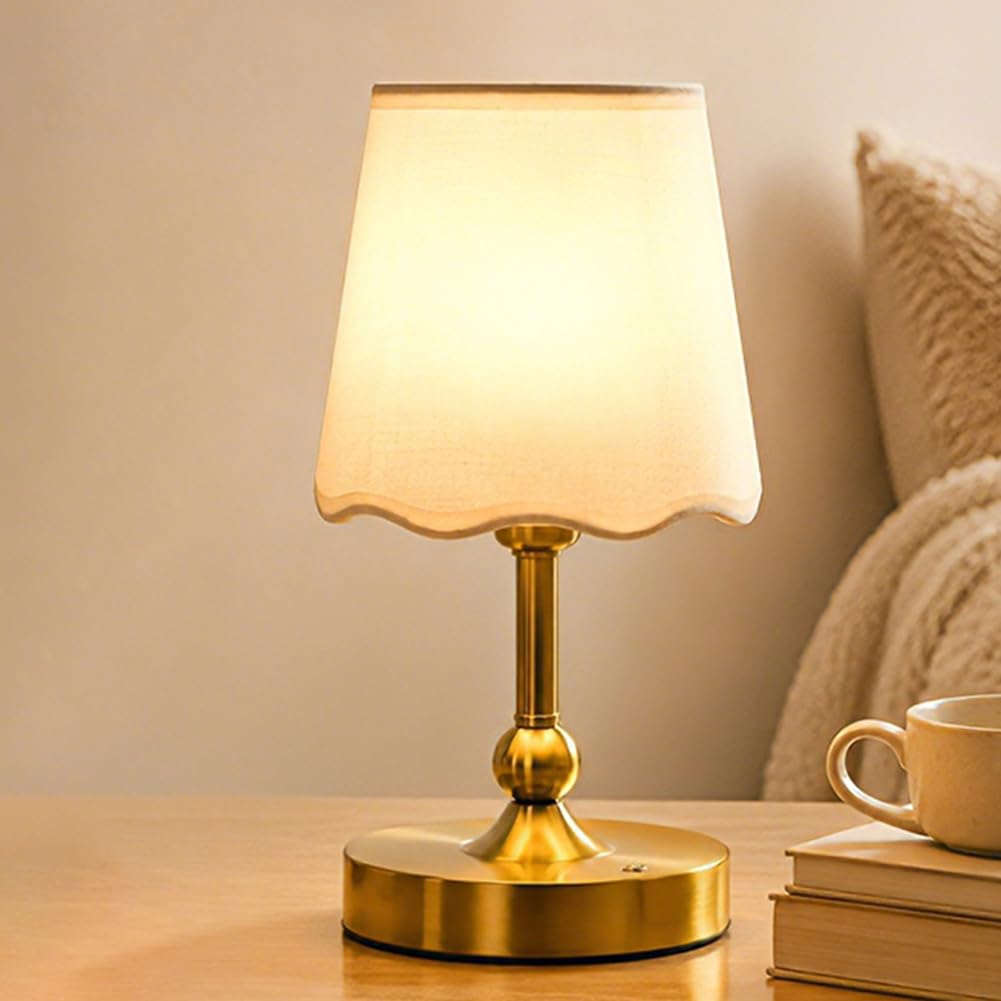 Lámpara de Mesa a Pilas Inalámbrica Táctil LED Recargable Lámpara de Mesita