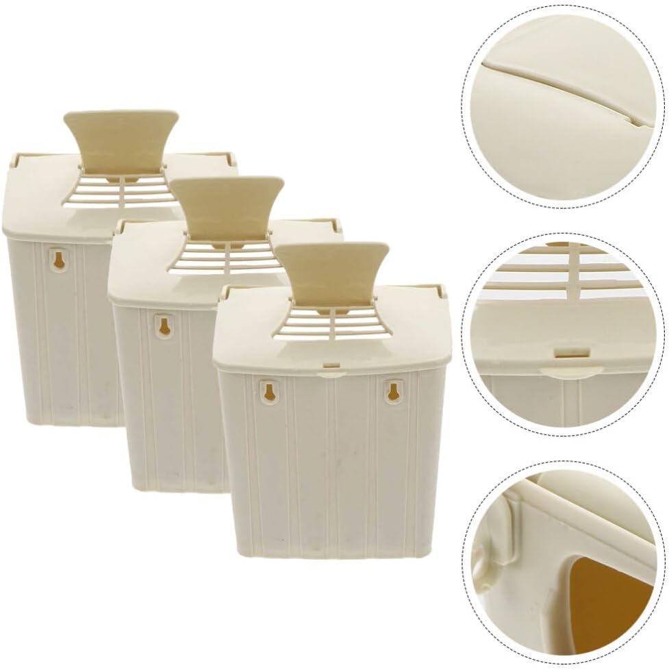 Alipis Bird Breeding Box 3-Pack Plastic Nesting Box for Parakeets Finches Hanging Bird Nest House for Outdoor Indoor Garden