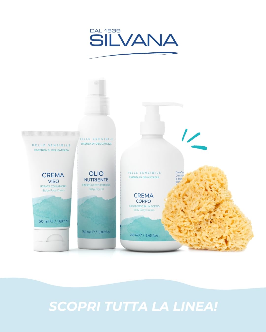 Olio Nutriente Secco Spray per pelle delicata dei bambini, 150 ml, con olio di avocado, macadamia e jojoba