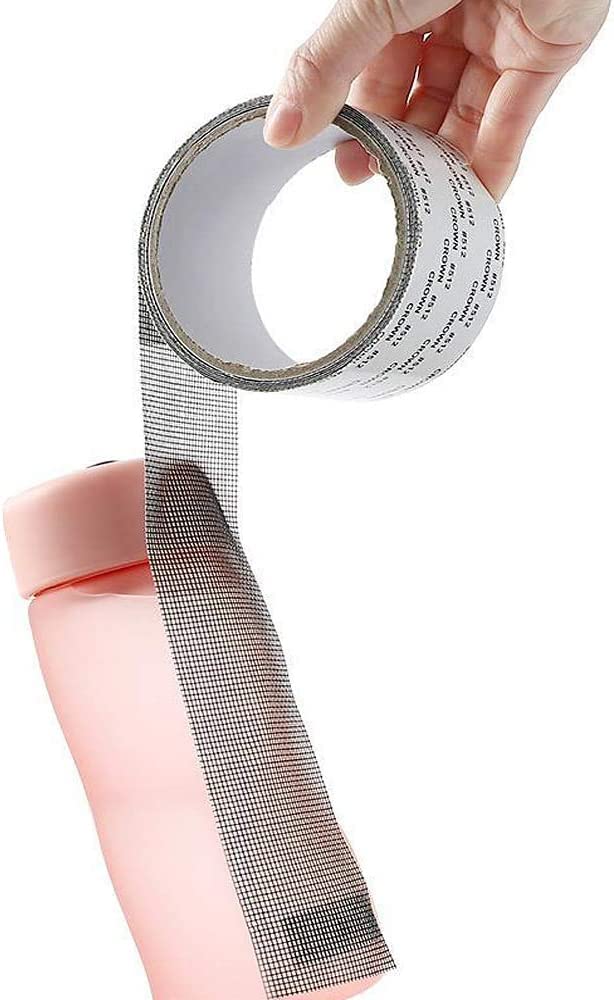 SKOFRI Screen Repair Tape, Window Insect Screen Adhesive Tape Windows and Door Screen Repair Tape, with Waterproof Strong Adhesive Seal Window Screen Fiberglass Mesh Patch Mosquito Net 4