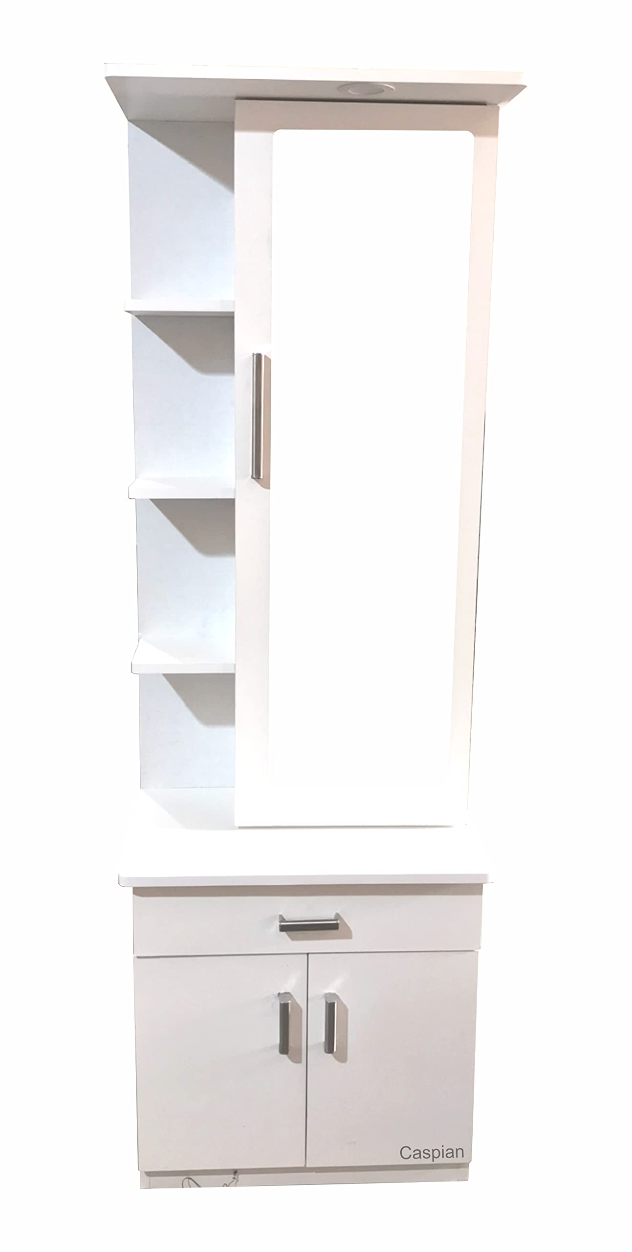 CASPIAN Furniture Dressing Table with Shelves and Drawer || Make up Table|| Organizer for Room Engineered Wood Dressing Table Super White 72 * 13 * 24-image-45