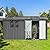 DHPM Sheds Outdoor 8FT x 6FT with Window & Oversized Storage Clearance,Metal Anti-Corrosion Utility Tool House with Lockable Hinged Door & Shutter Vents,Waterproof Garden Steel for Backyard Lawn Patio