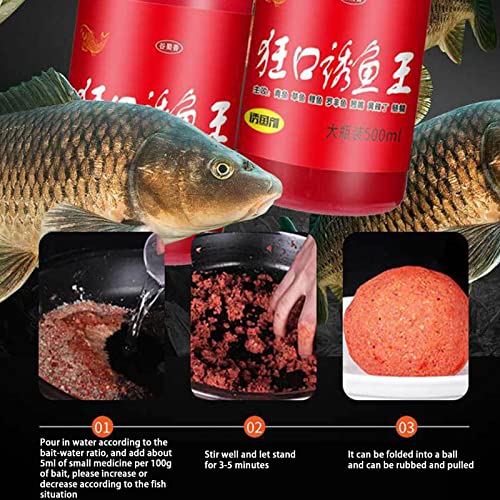 Moluo Bait Fish Additive | Powerful Fish Attractant Liquid - 500Ml Fishing Bait Gear For Freshwater Fish Carp #TOP3