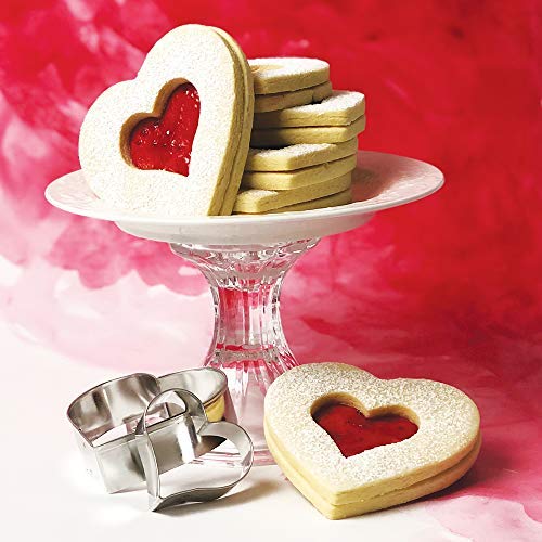 Ann Clark Cookie Cutters Hearts Cookie Cutter Set 5-Pcs. With Recipe Booklet #TOP2