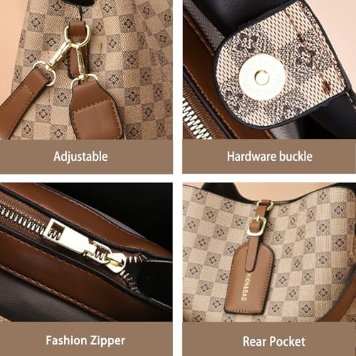 Bolso bandolera vintage para mujer de cuero sintético miniatura 5