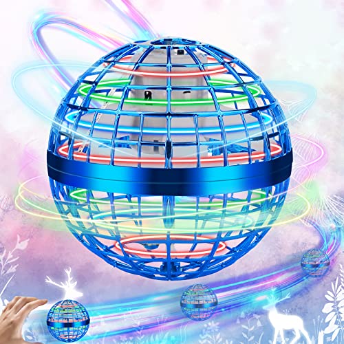 Magic Flying Ball Toy Flying Orb Ball,Flyclub 360Â°Rotating Hover Ball Cool Toy Flying Ball Drone, Flying Spinner Toys Space Boomerang Ball with LED Lights for Kids Adult Christmas Birthday Gift