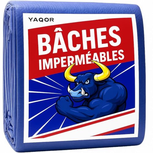 Yaqor Baches Imperméables pour Exterieur. Bâche De Protection Résistante avec Bâches, Plastiques De Couverture Et Tissus Imperméables (450x250cm)