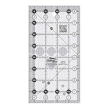 Creative Grids Quilt Ruler 4-1/2in x 8-1/2in Rectangle CGR48 Made in USA, Non-Slip Grip Acrylic Quilting, Sewing, Crafting, Patchwork Ruler for Measuring & Cutting Fabric
