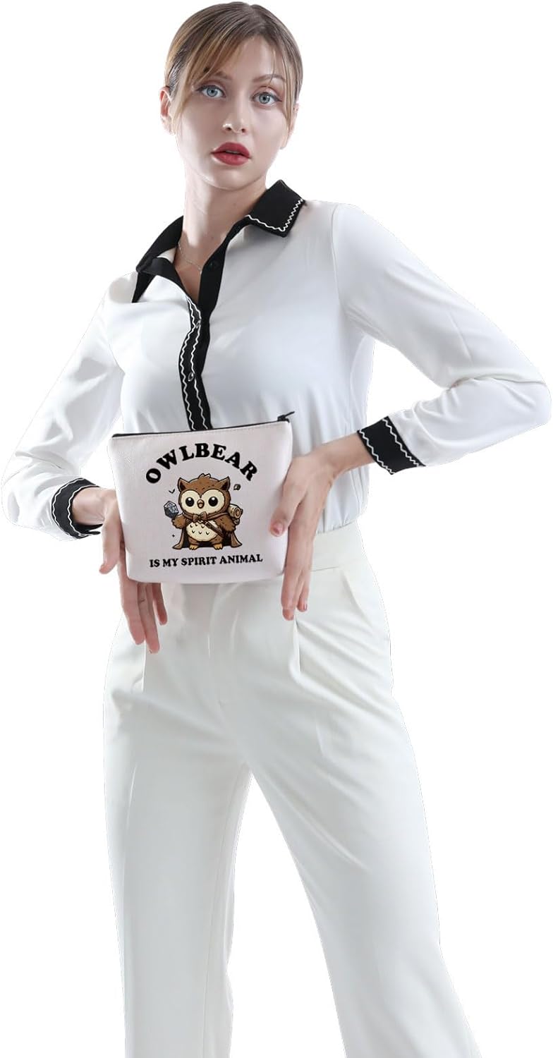 POFULL BG3 Gift Game Gift Owlbear Is My Spirit Animal Makeup Zipper Pouch Bag - Image 4