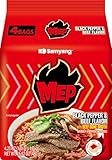 ENHYPEN's Pick! MEP Bone Broth Black Pepper and Beef Flavor | Korean Instant Ramen | Spicy Noodle Soup | Easy Ready in 3 Minutes | Quick and Convenient Meal | Authentic Taste | Family Pack | 4 Pack