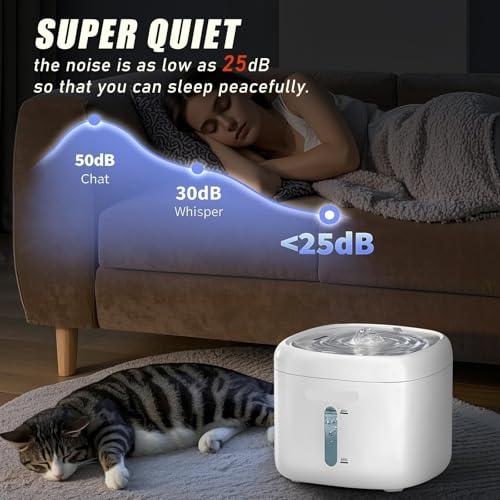 Fuente de agua para gato de acero inoxidable 74oz miniatura 3