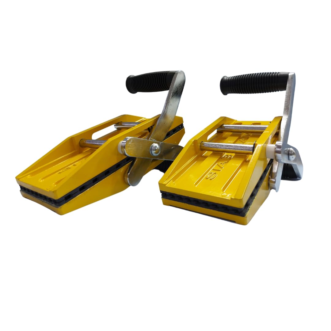 FACILE 2 PACK Double Handed Granite Carrying Clamps Stone Panel Carrier Lifting Tool Capacity 200Kg Transporting Heavy Duty Stone Tile Glass Carry for Glass Quartz Slab Marble（0-40mm) MM2MM Products