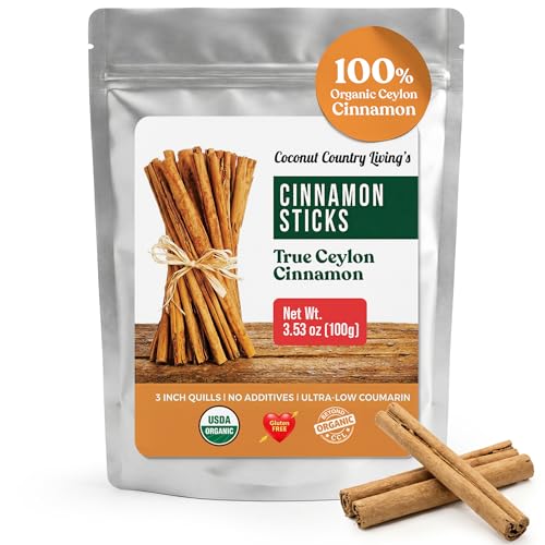 Organic Ceylon Cinnamon Sticks - 3.5 oz- Fair Trade Sourced ...