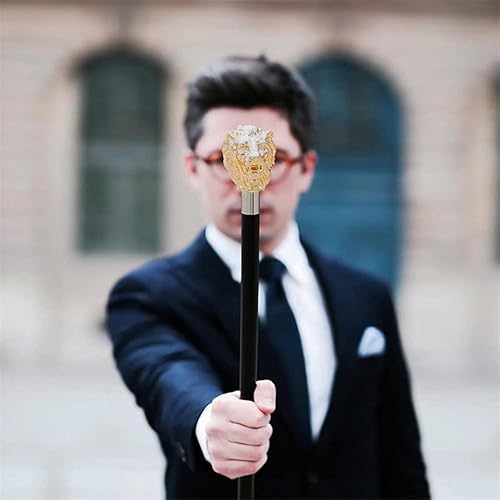 Miniatura 2 de Bastón victoriano completo hecho a mano con diseño de cabeza del rey del bosque y con acabado de latón, para bastón de adultos, artículos de regalo