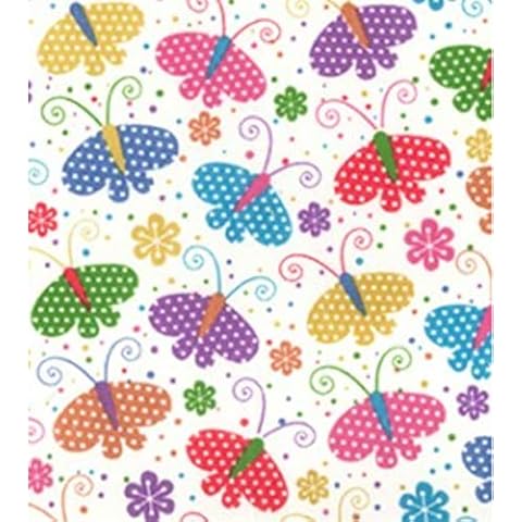 Rainbow Butterflies Polycotton Craft Fabric Cover