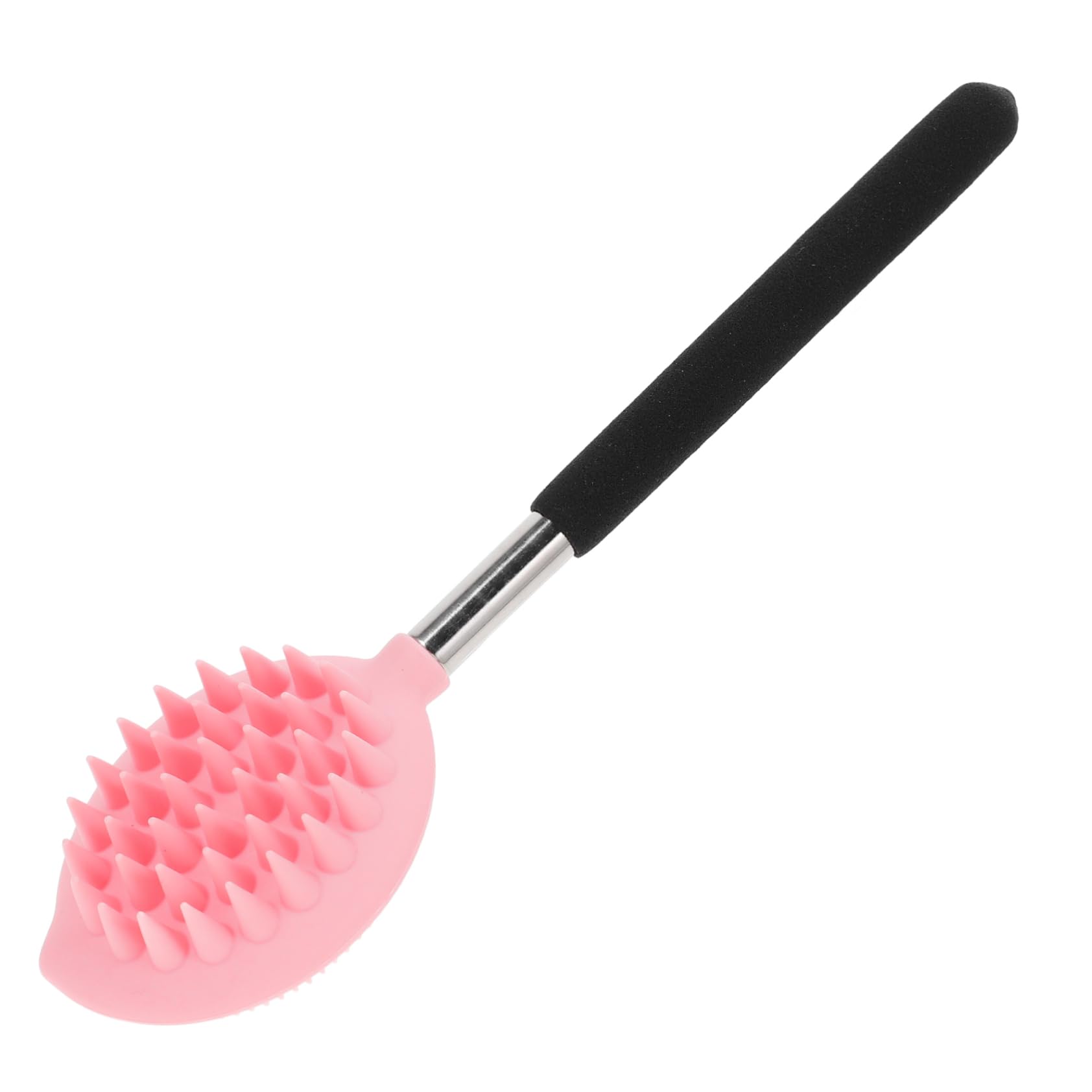 Didiseaon 5 Pz Spazzola da bagno in silicone spazzola massaggiante da bagno scrubber da bagno esfoliante corpo scrubber per la schiena da bagno spazzolone posteriore per doccia per uomo rosa