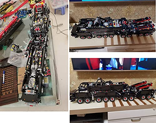 ZJLA Technischer Liebherr LTM 11200 Kran 1:20 große Bausteine RC Mobilkran Bauset, 7986 Bausteine und 8 Motoren MOC… – Bild 7