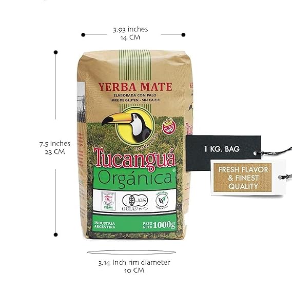 Tucangua Organic Yerba Mate Loose Leaf Tea Traditional South American Tea Drink 2.2 lb 1 kg
