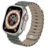 【Wasserdichtes Design】Hervorragende wasserdichte Leistung, sodass Sie verschiedene Sportarten genießen können: Surfen, Schwimmen, Klettern, Laufen, Fitness, Wandern und Camping. Anlinser Ersatzarmband besteht aus weichem Silikonmaterial und es gibt viele Belüftungslöcher auf beiden Seiten, damit Ihre Haut auch während des Trainings atmungsaktiv ist.