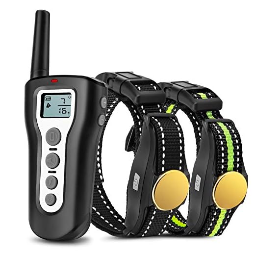 Casfuy Dog Training Collar with Remote - 1000ft Range Electric Shock Collar for 2 Dogs Rechargeable 100% Waterproof with Beep Vibration Harmless Shock for Small Medium Large Dogs