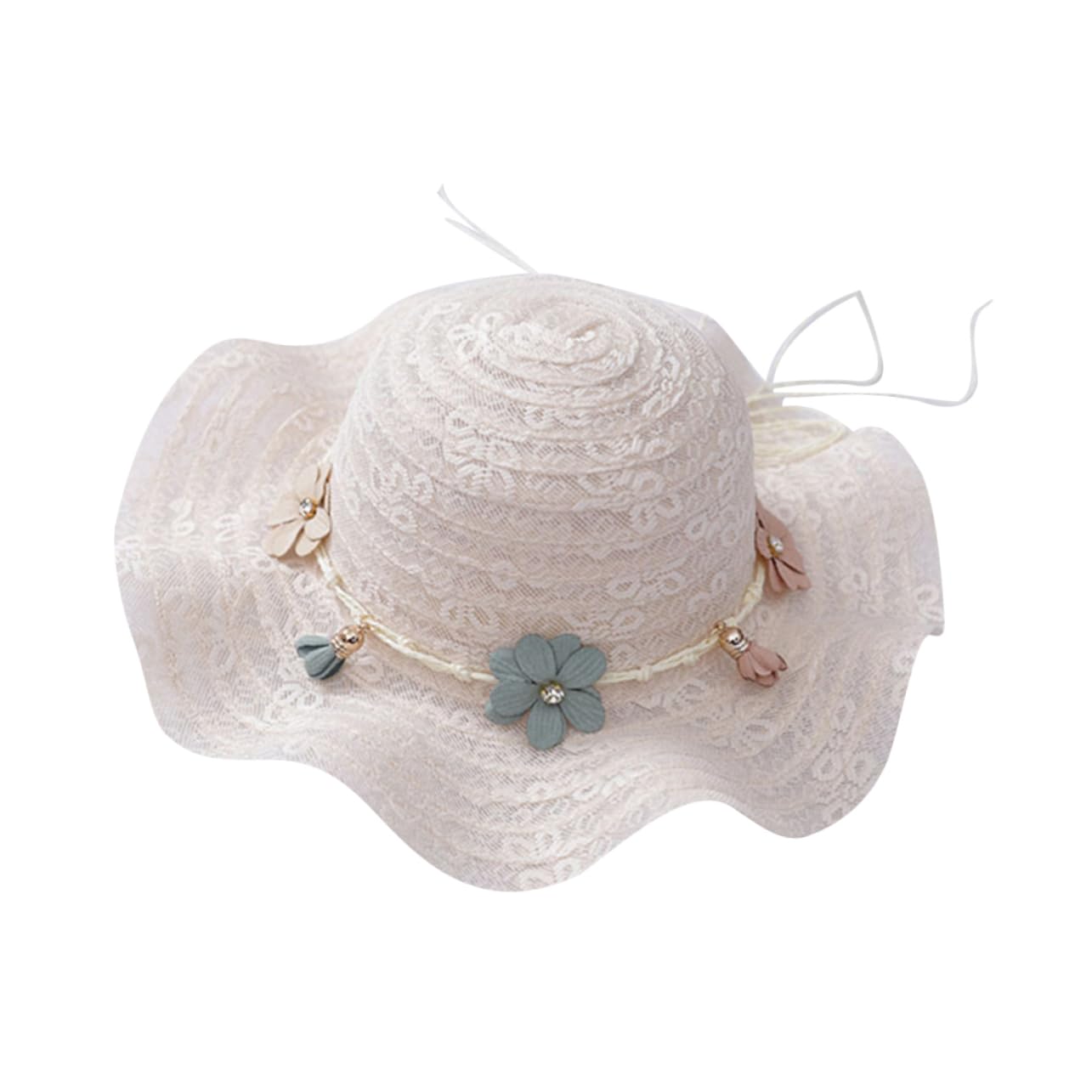 Holibanna Sombrero de ala Ancha Tarro de Almacenamiento de Monedas bebés Sombrero de bebé Concha Sombrero de Playa para Sombrero de Copa Sombrero para Bambú