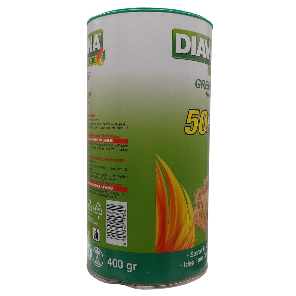 ECORICCI ACCENDIFUOCO 100% VEGETALE, Spirali in legno e cera naturale, Ideali per Camini, Stufe e Barbecue. 400 gr. (4)