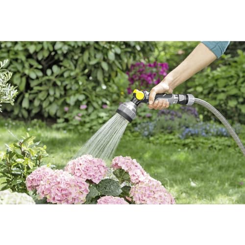 Kärcher Multifunktions-Spritzpistole Premium, aus langlebigem Metall und 4 Sprühbildern, inkl. drehbarem Griff und tropfsicherem Sprühkopf, grau/schwarz