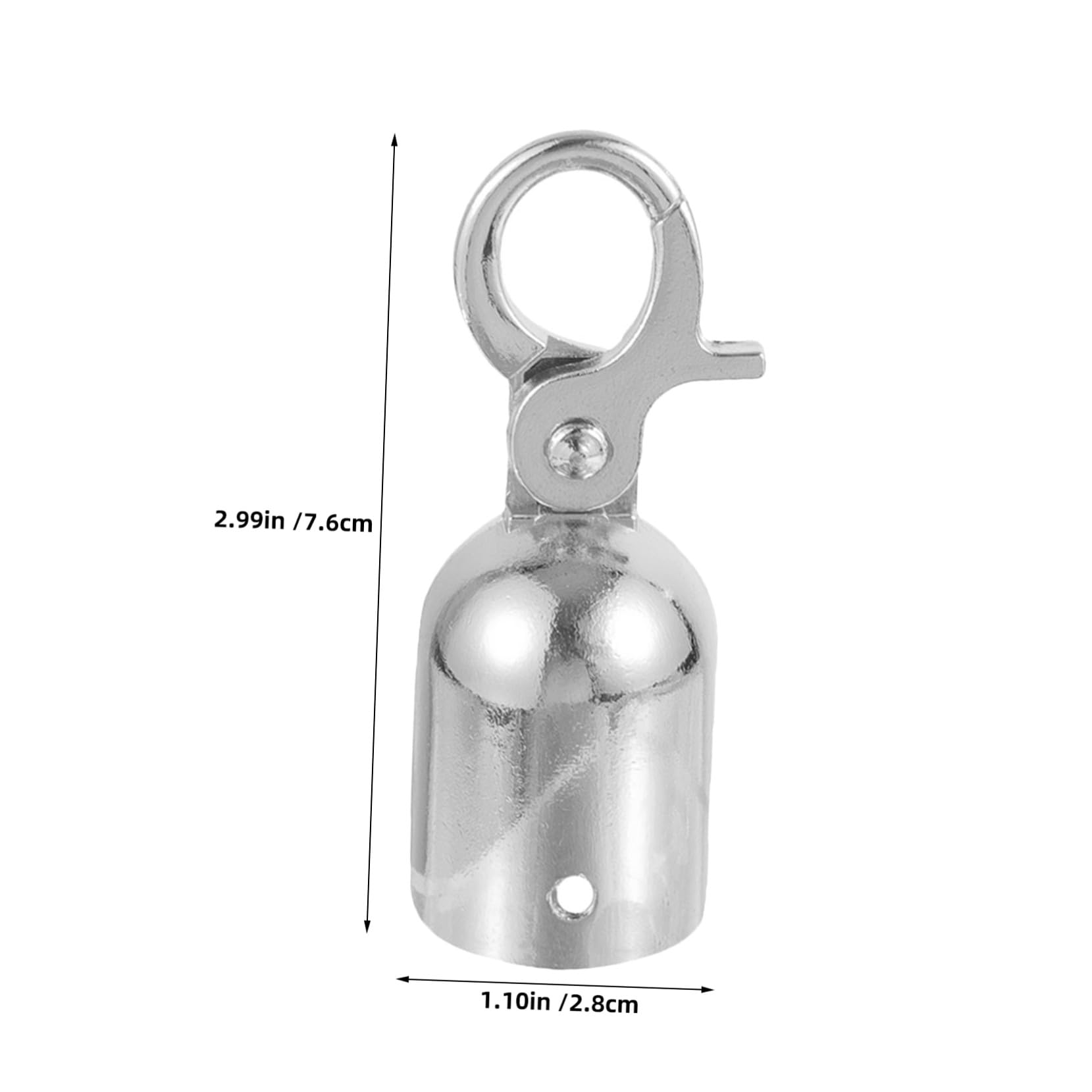 WOONEKY 12 Pezzi Ganci Metallici per Cordini con Chiusura Scatto Terminali Resistenti per Corde di Barriere e Corrimano Fissaggi Sicuri per Controllo Folla in Hotel e Aeroporti Finitura