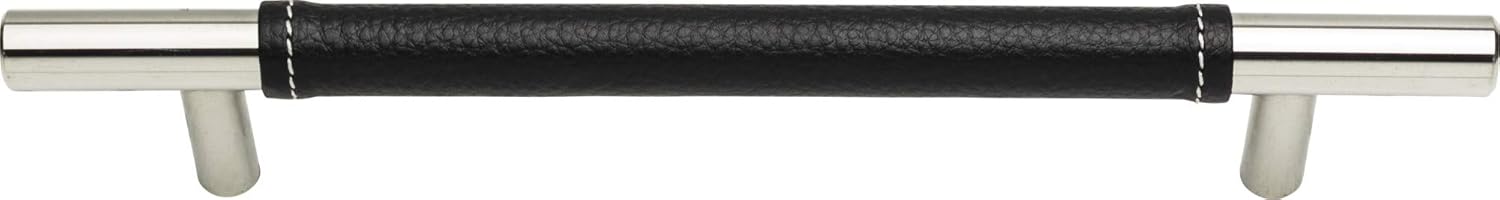 Atlas Homewares 281-OW/CH 220-mm Zanzibar Leather Long Pull, Polished Chrome
