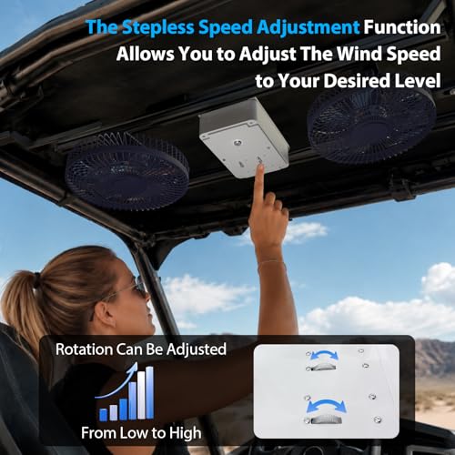 Ventilador UTV 12V para eliminar el calor en cabina Polaris con flujo variable continuo 4