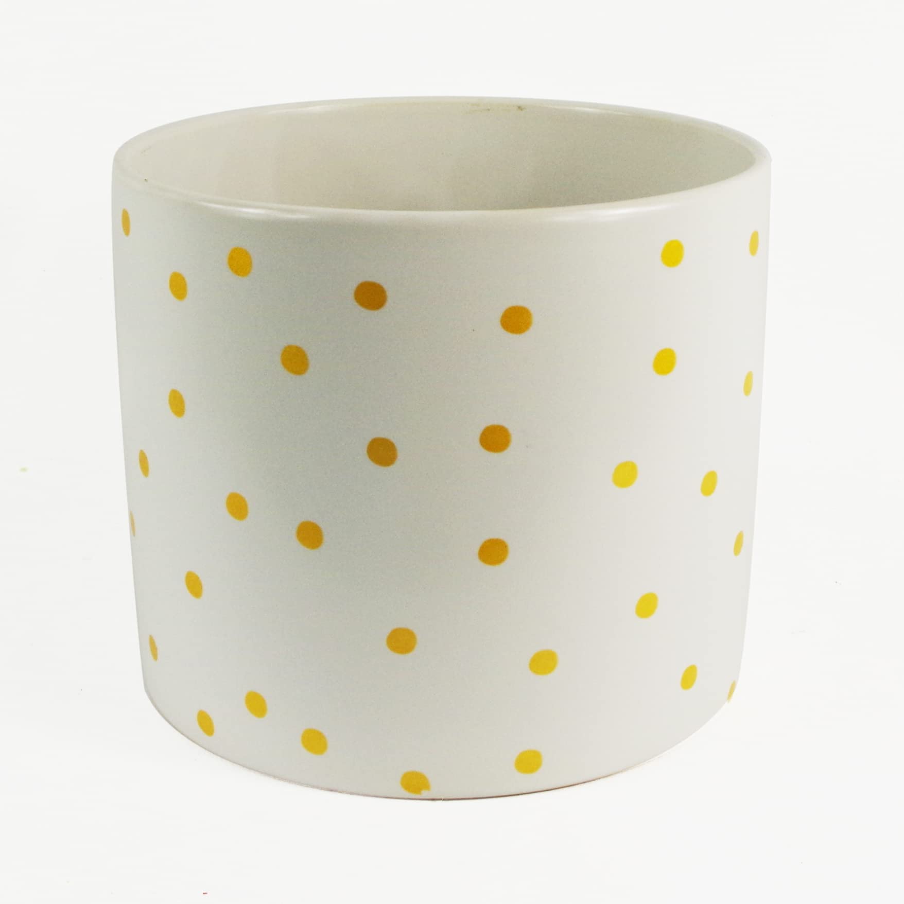 Leaf Ceramic Planters, 15cm Gold Dot